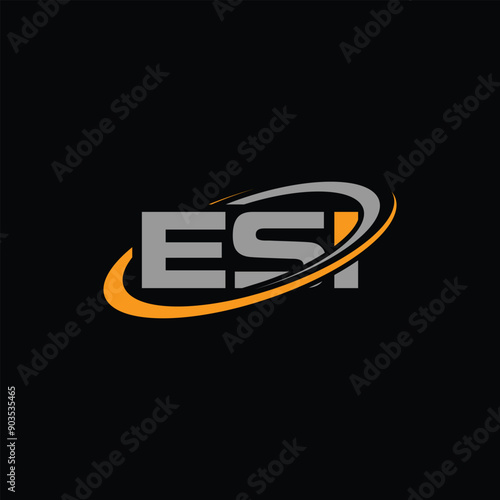ESI letter logo design vector