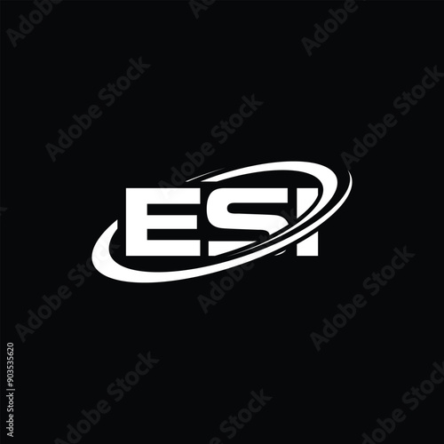 ESI letter logo design vector