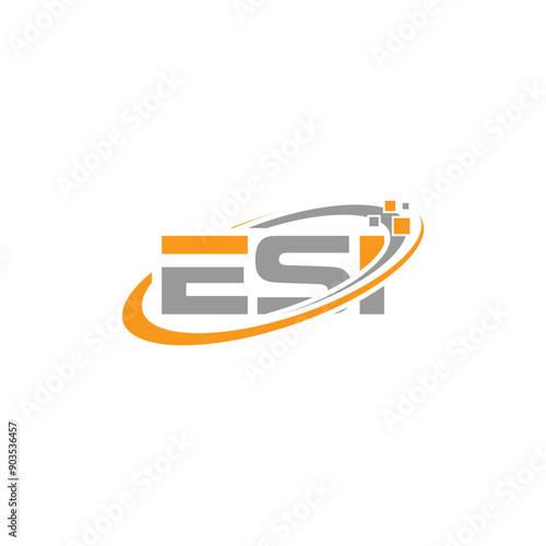 ESI letter logo design vector