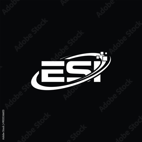 ESI letter logo design vector