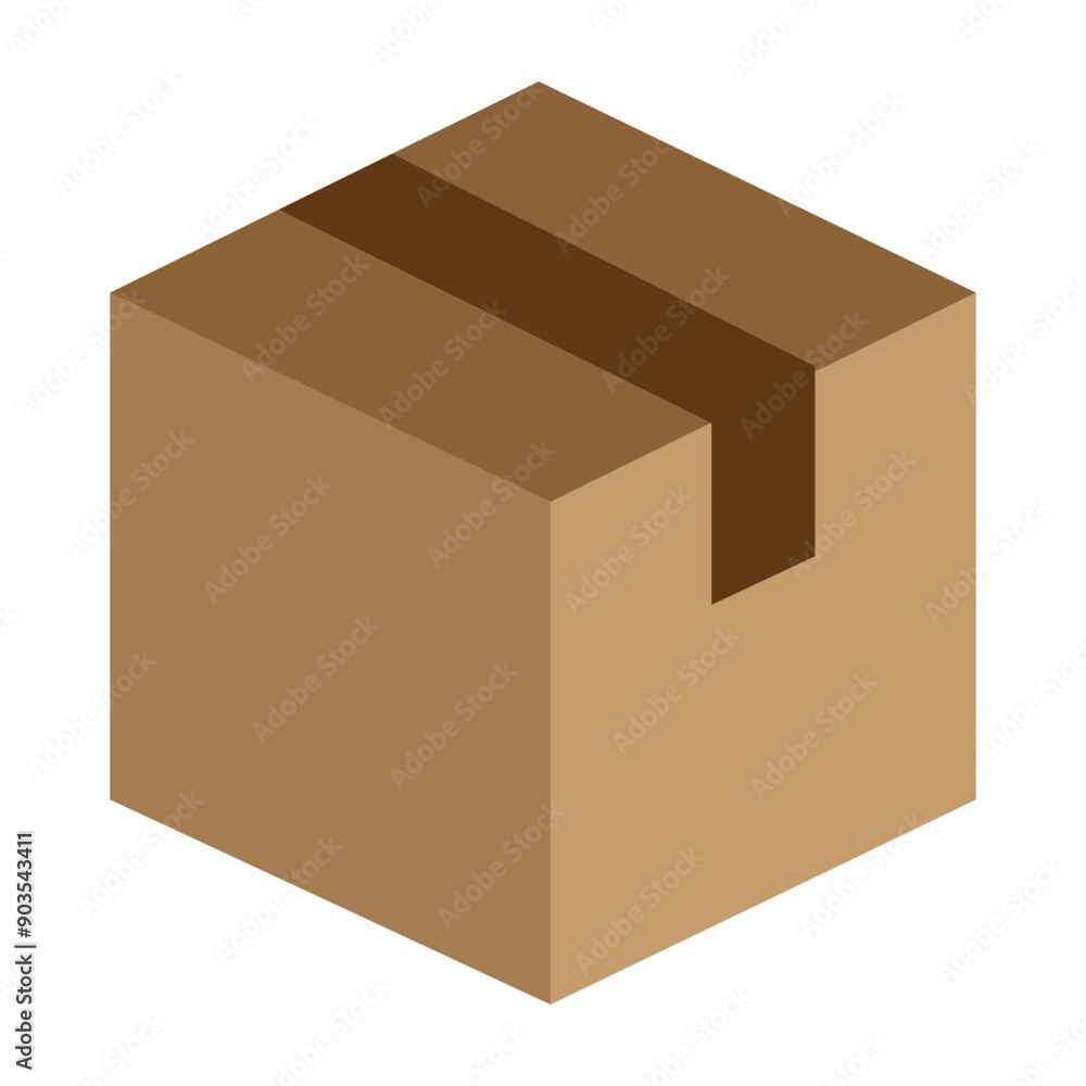 Fototapeta premium Box Vector Flat Icon Design