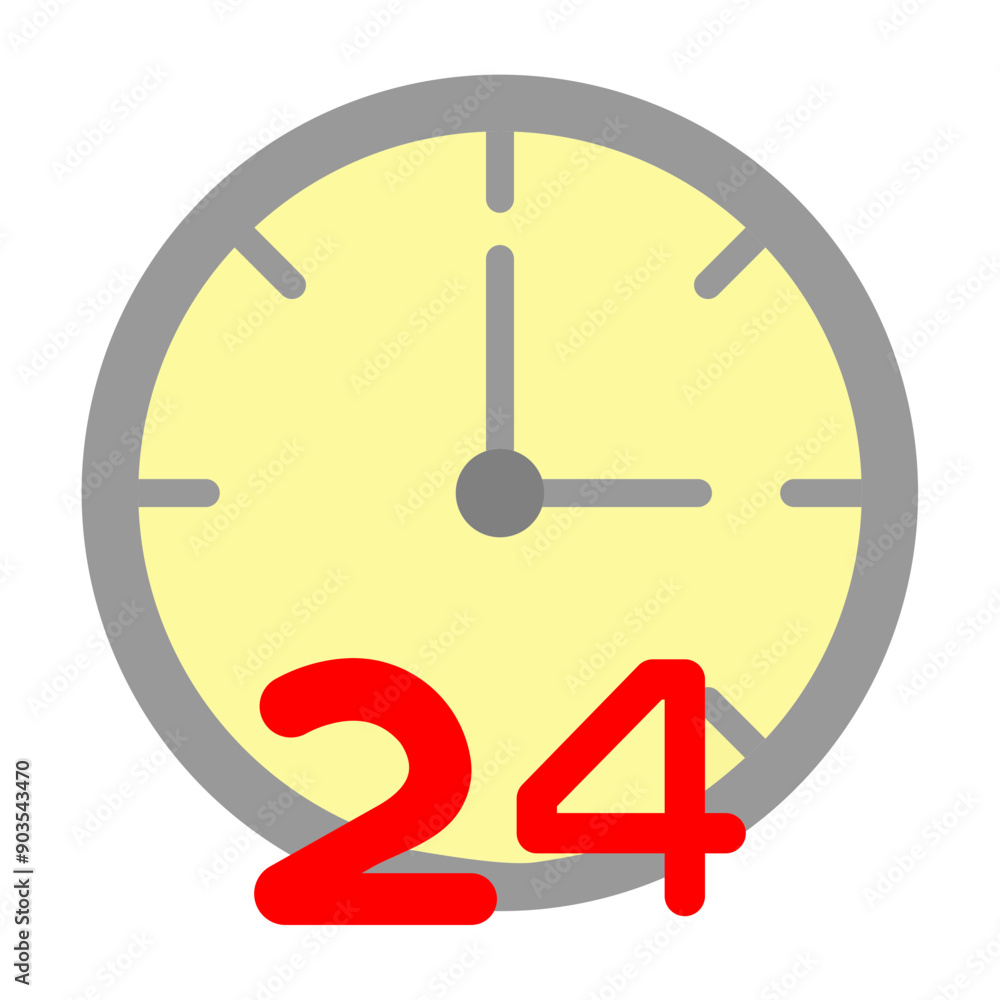 Hours Vector Flat Icon Design Hours Vector Flat Icon Design