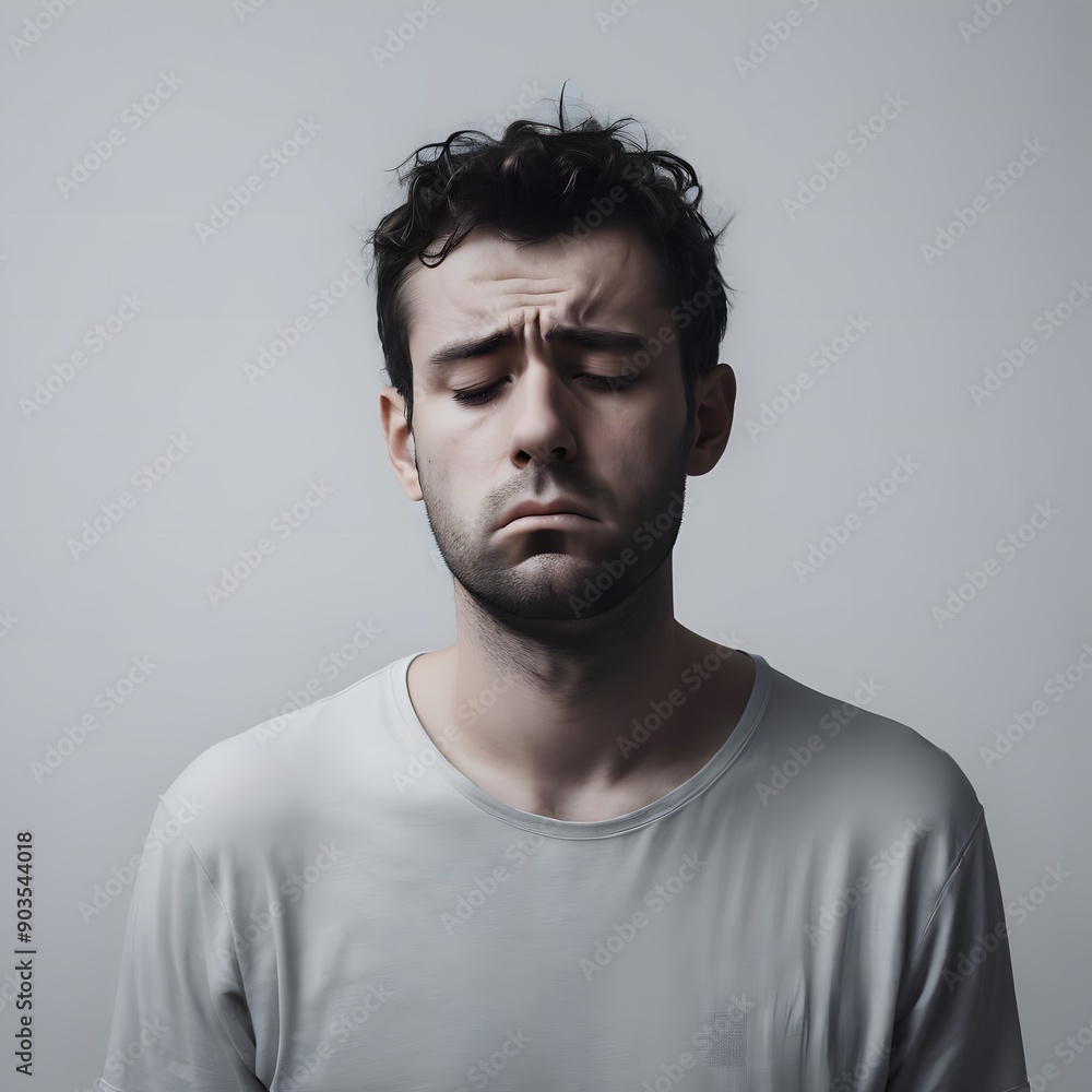 Fototapeta premium portrait of a depressed man