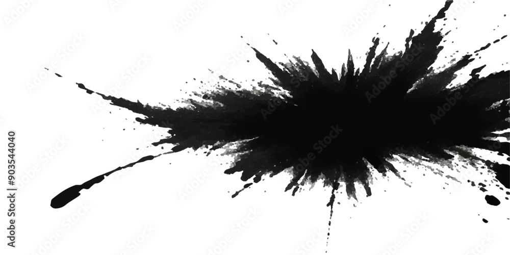 Paint stains black blotch background. Grunge Design Element. Brush Strokes. Vector illustration Paint stains black blotch background. Grunge Design Element. Brush Strokes. Vector illustration