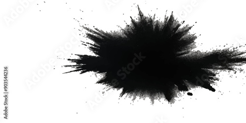 Paint stains black blotch background. Grunge Design Element. Brush Strokes. Vector illustration	