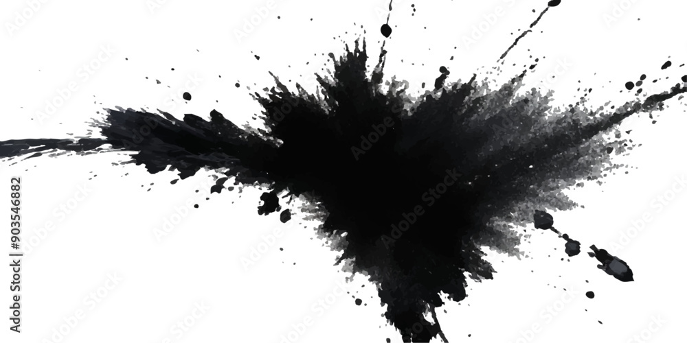 Paint stains black blotch background. Grunge Design Element. Brush Strokes. Vector illustration Paint stains black blotch background. Grunge Design Element. Brush Strokes. Vector illustration