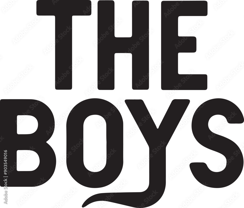 The Boys typography silhouette vector illustration The Boys typography silhouette vector illustration