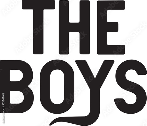 The Boys typography silhouette vector illustration 