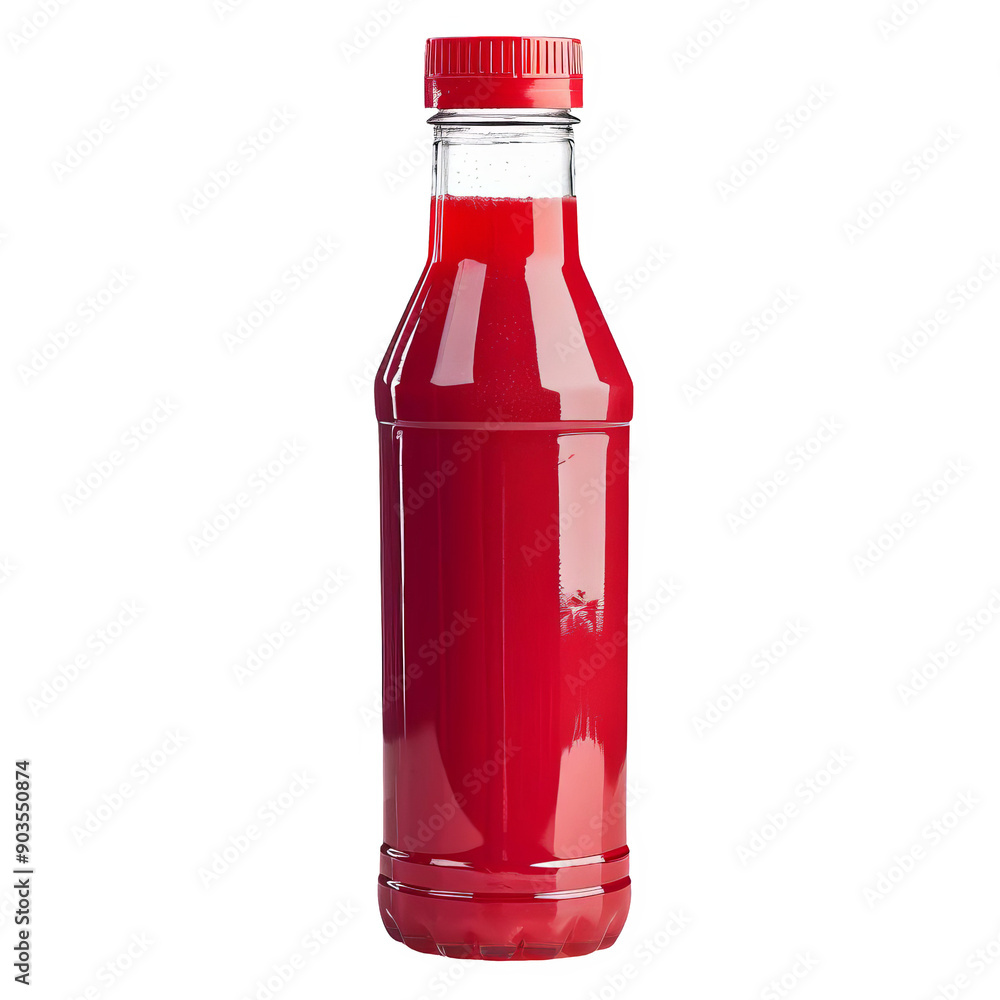 Fresh and vibrant red juice in a clear bottle, showcasing its rich color and inviting appearance, perfect for refreshing drinks. Fresh and vibrant red juice in a clear bottle, showcasing its rich color and inviting appearance, perfect for refreshing drinks.