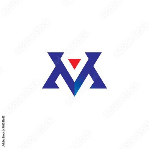 VM Logo Design. Letter MV Icon