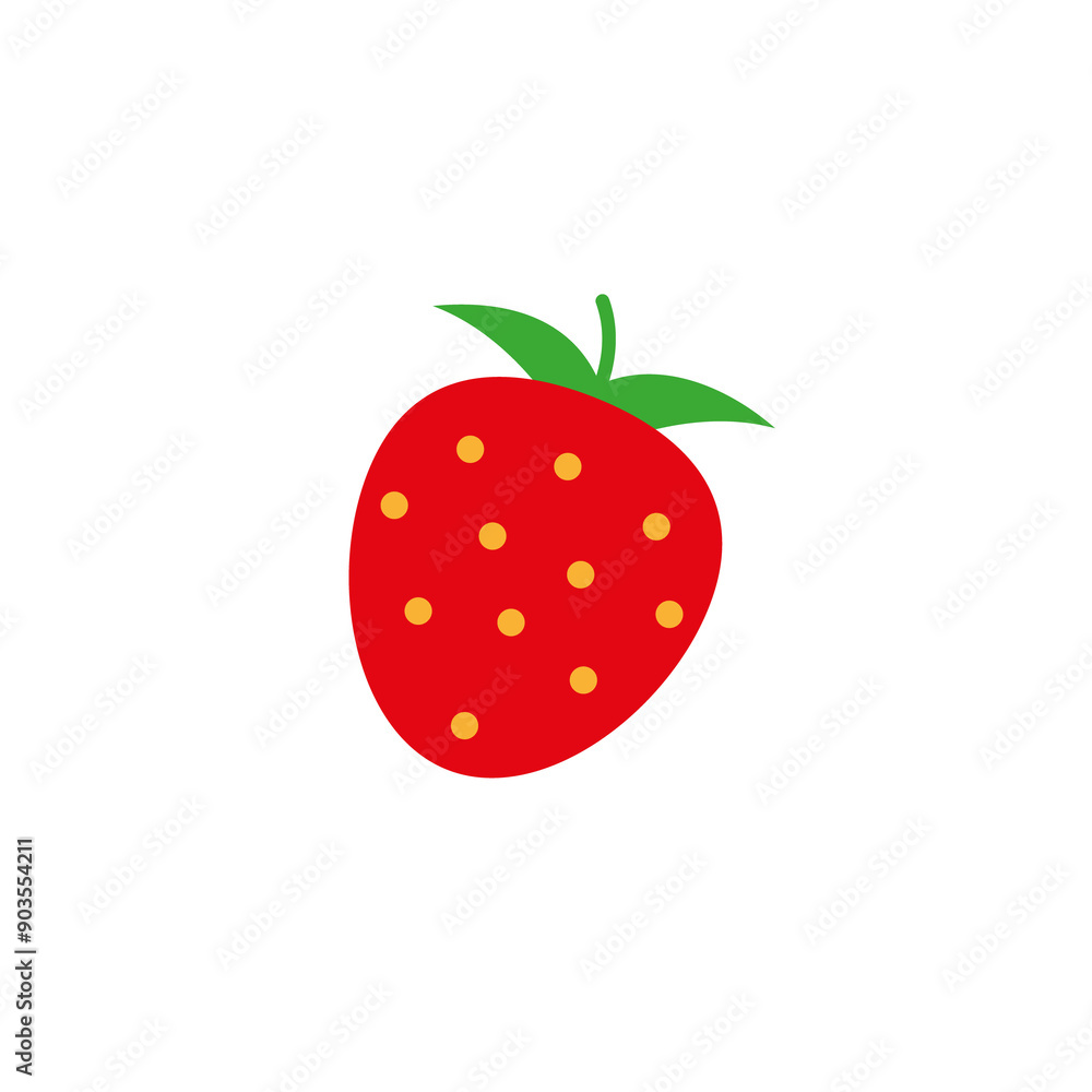 Simple strawberry icon. Fruit Simple strawberry icon. Fruit