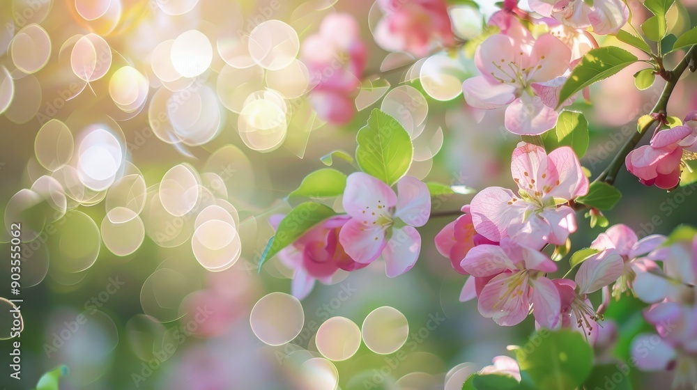 Bokeh background featuring spring flowers Bokeh background featuring spring flowers