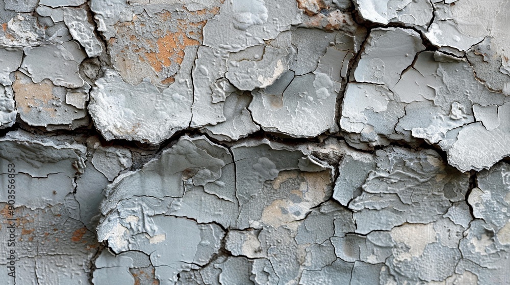Deteriorating Concrete Wall with Peeling Paint Deteriorating Concrete Wall with Peeling Paint