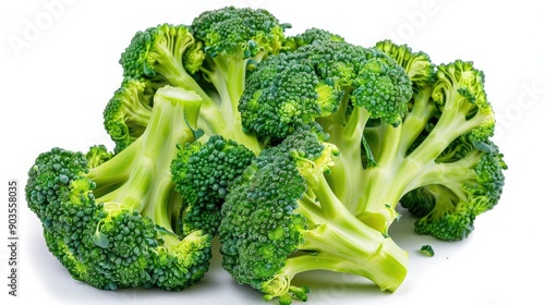 Broccoli on white background