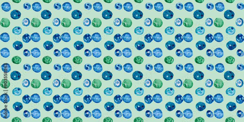 A background of bright blue dot on a mint green background A background of bright blue dot on a mint green background