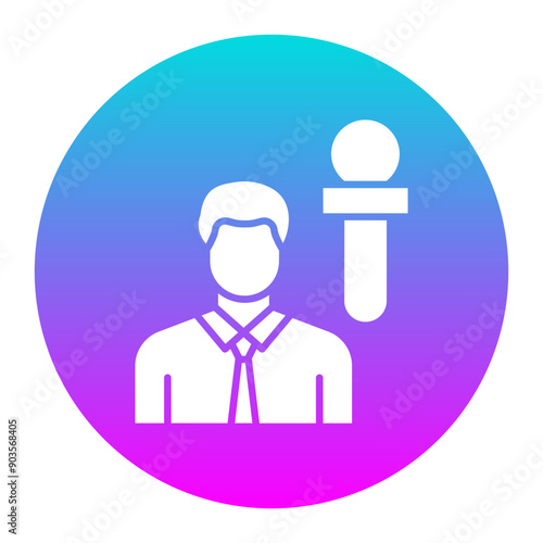 Presenter Male vector icon. Can be used for Business Training iconset.
