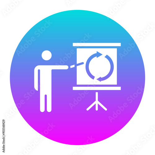 Refresher Training vector icon. Can be used for Business Training iconset.