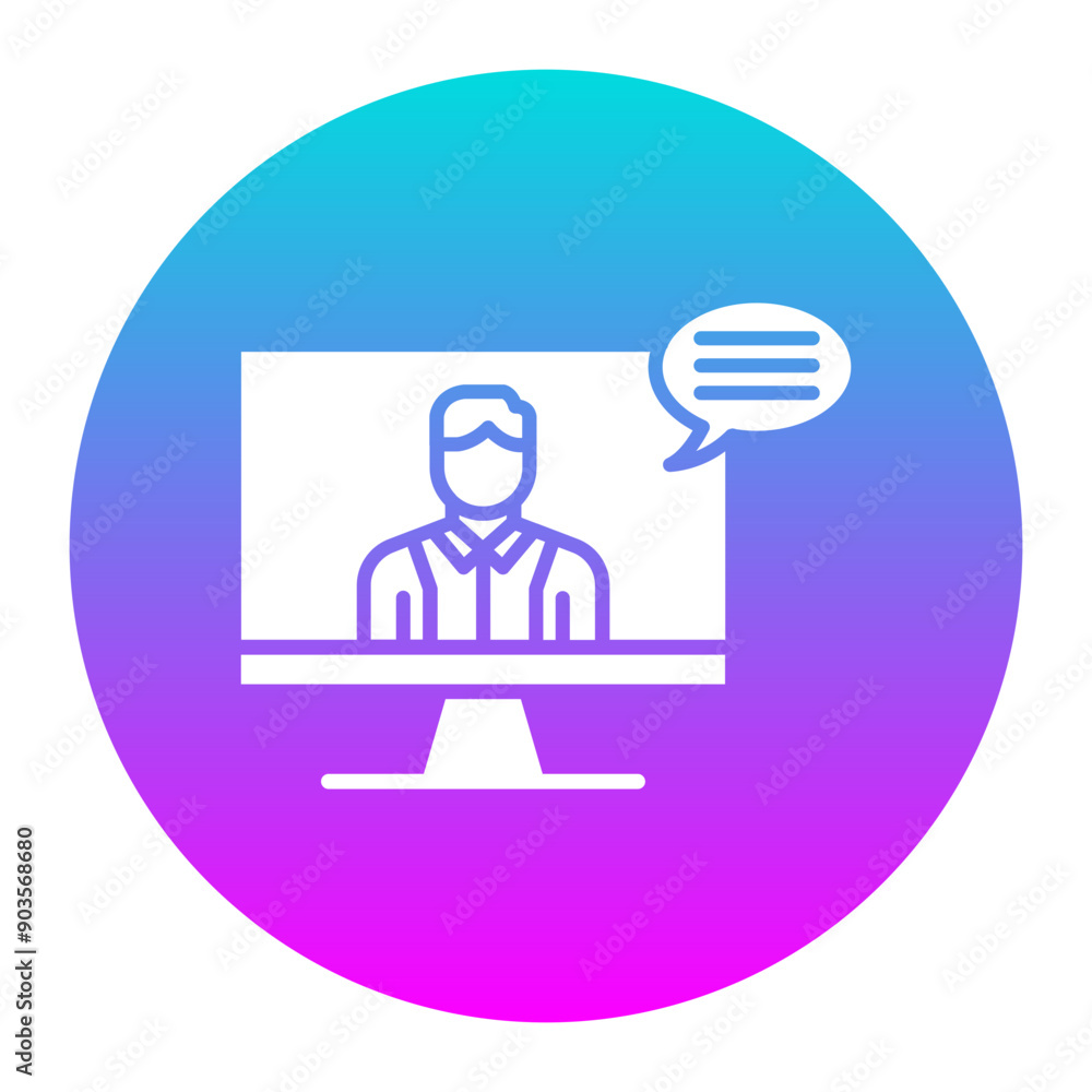 Webinar vector icon. Can be used for Business Training iconset. Webinar vector icon. Can be used for Business Training iconset.