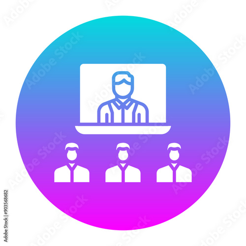 Video Conference vector icon. Can be used for Business Training iconset.