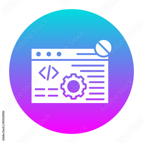 Code Block vector icon. Can be used for No Code iconset.