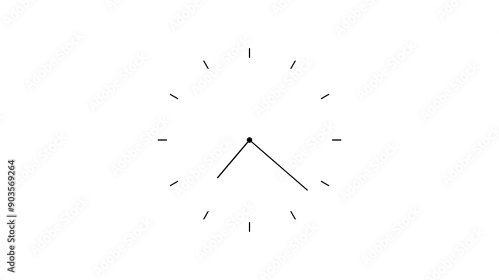 Analog clock and digital office clock icon concept looped illustration background. Analog clock and digital office clock icon concept looped illustration background.