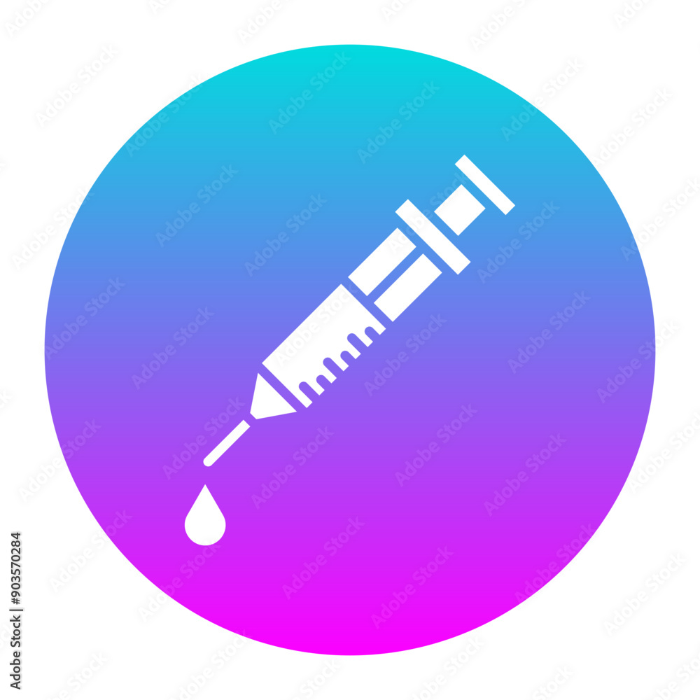 Injection vector icon. Can be used for Skincare iconset.