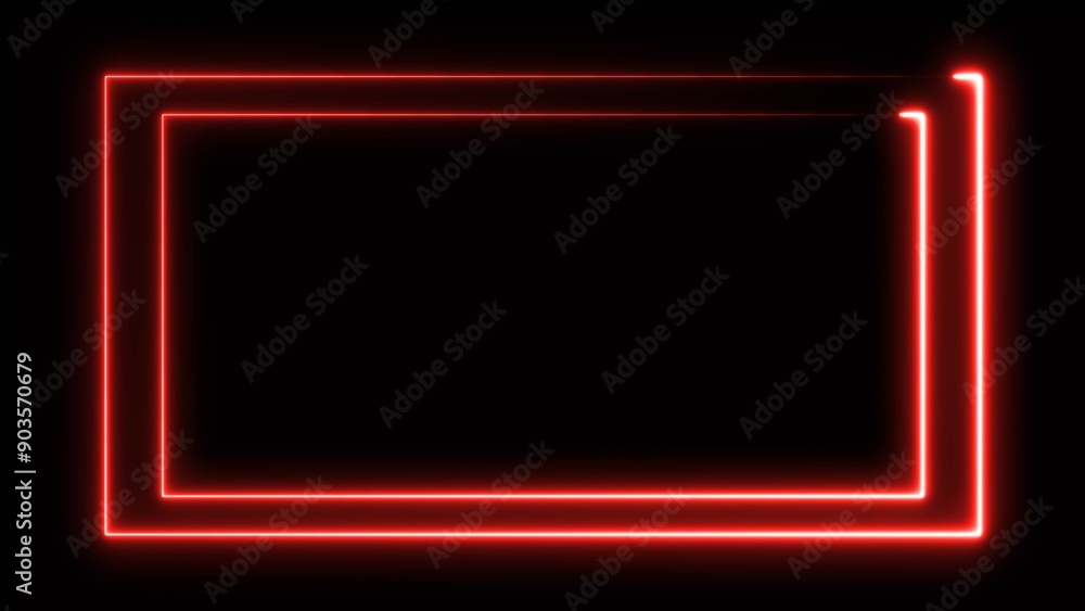 Abstract beautiful red color neon light rectangle background illustration 4k. Abstract beautiful red color neon light rectangle background illustration 4k.