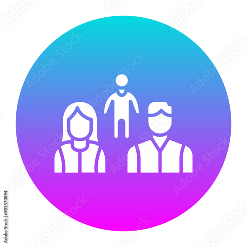 Happy Family vector icon. Can be used for Comfort iconset.