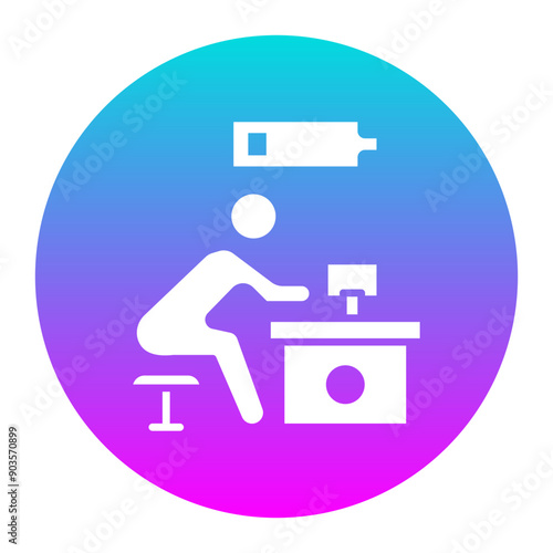 Tired vector icon. Can be used for Comfort iconset.