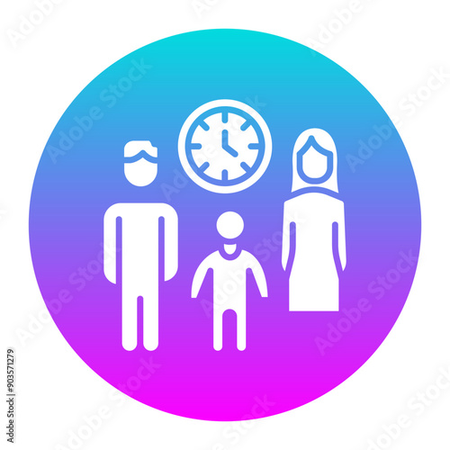 Family Time vector icon. Can be used for Home Based Business iconset.