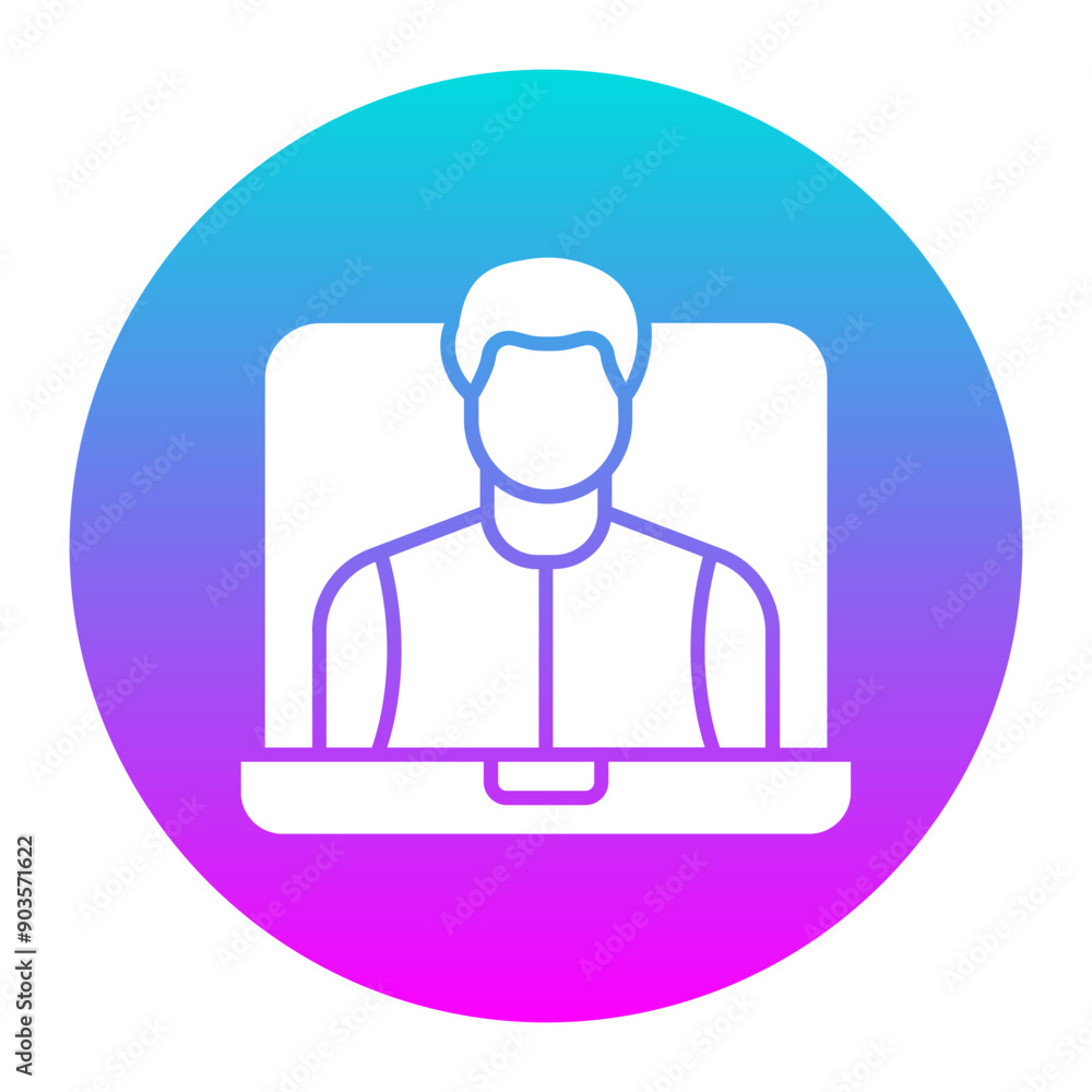 Webinar vector icon. Can be used for Home Based Business iconset. Webinar vector icon. Can be used for Home Based Business iconset.