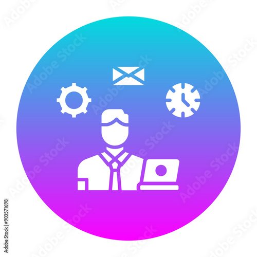 Multi Tasking vector icon. Can be used for Home Based Business iconset.