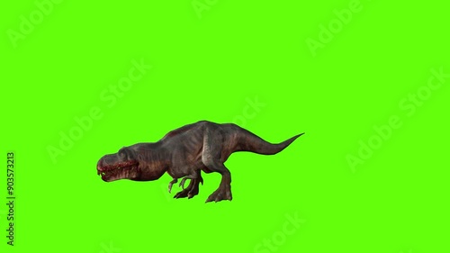 Wallpaper Mural T-rex momma dinosaur idle sneeze green screen animation 3D rendering Torontodigital.ca