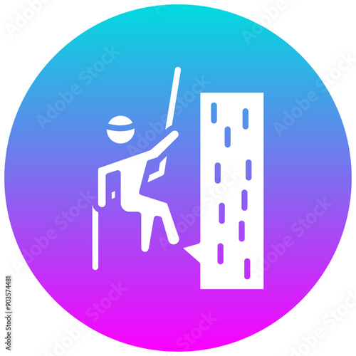 Rappelling Gear vector icon. Can be used for Outdoor Fun iconset.