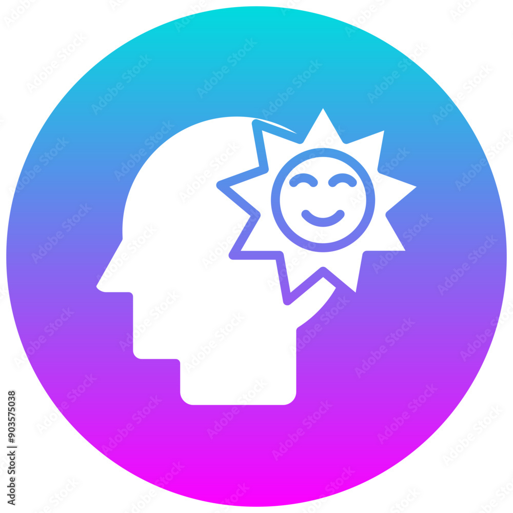 Optimism vector icon. Can be used for Personality Traits iconset.