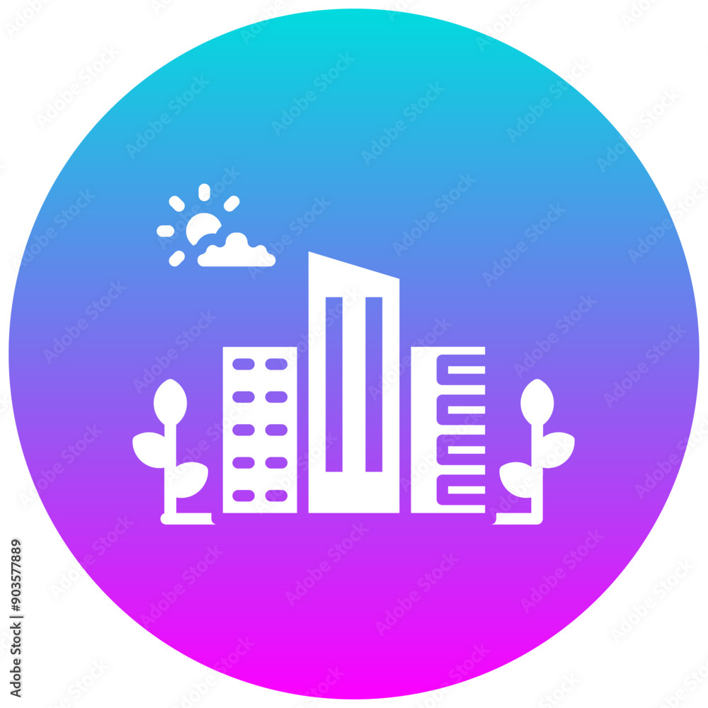 Green City vector icon. Can be used for Earth Day iconset. Green City vector icon. Can be used for Earth Day iconset.