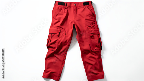 red jeans isolated on white