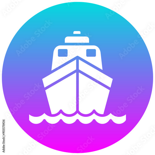 Ship vector icon. Can be used for Coastline iconset.