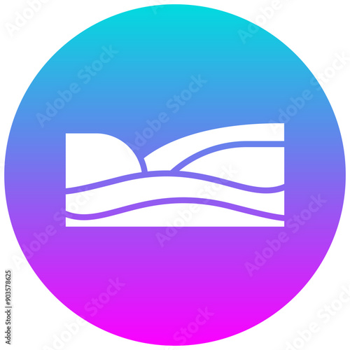 Sand Ripples vector icon. Can be used for Coastline iconset.