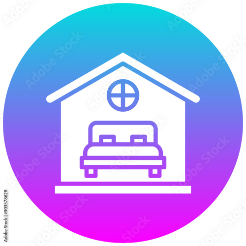 Accommodation vector icon. Can be used for Hajj Pilgrimage iconset.