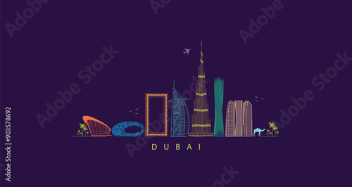 Explore dubai. modern skyscrapers in Dubai