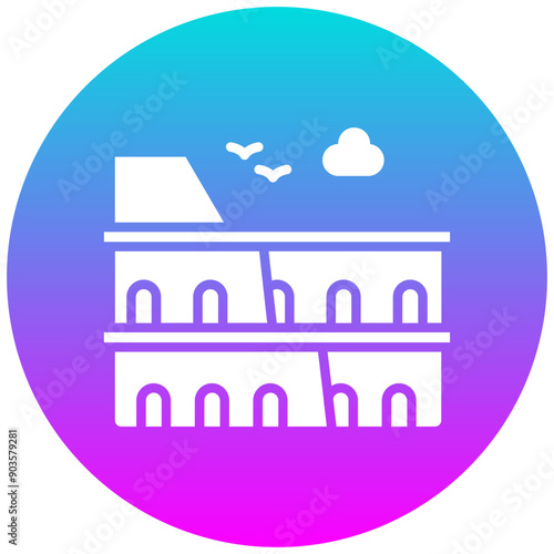 Colosseum vector icon. Can be used for Italy iconset.