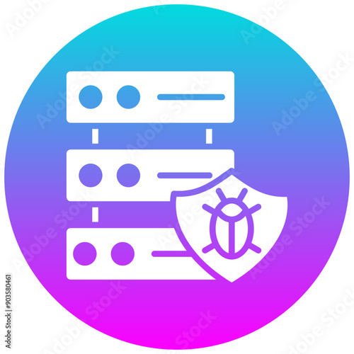 Corrupted Database vector icon. Can be used for Corruption iconset.