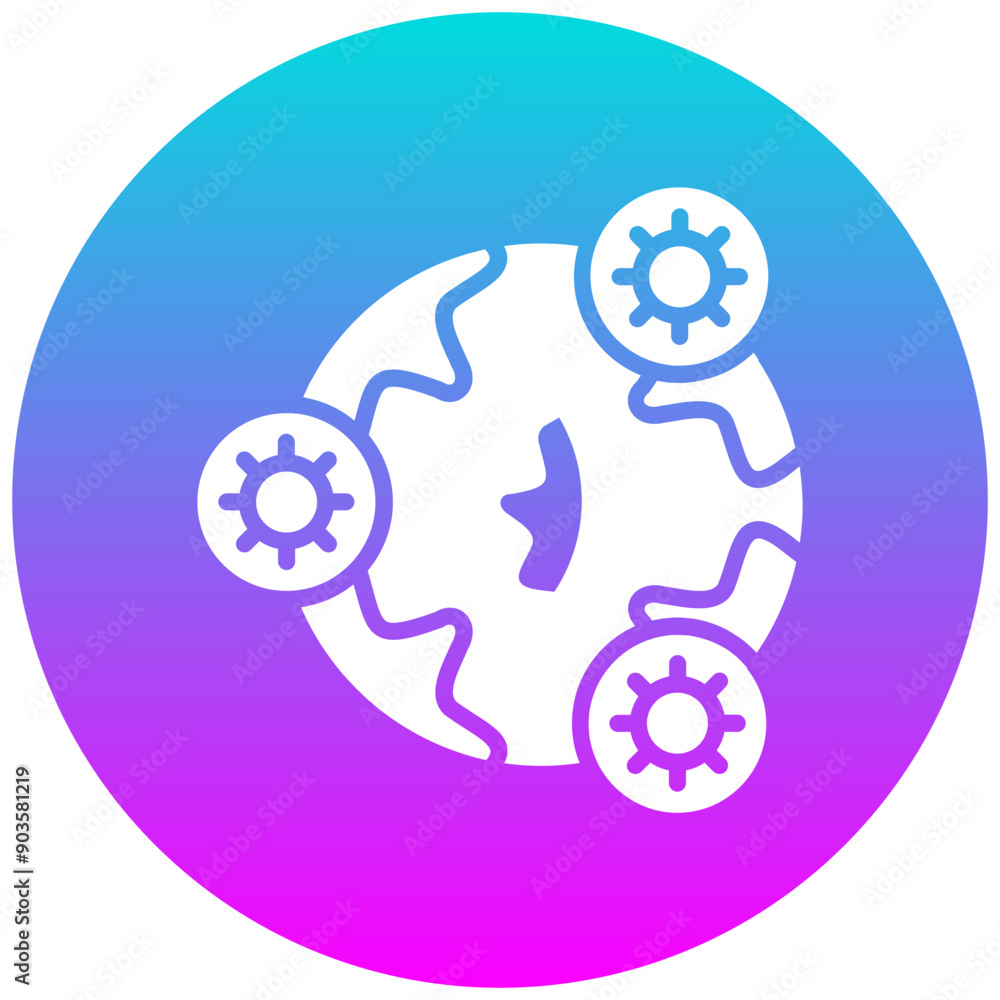 Pandemic Globe vector icon. Can be used for Infectious Diseases iconset. Pandemic Globe vector icon. Can be used for Infectious Diseases iconset.