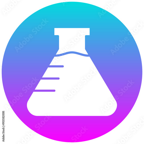 Erlenmeyer vector icon. Can be used for Lab iconset.