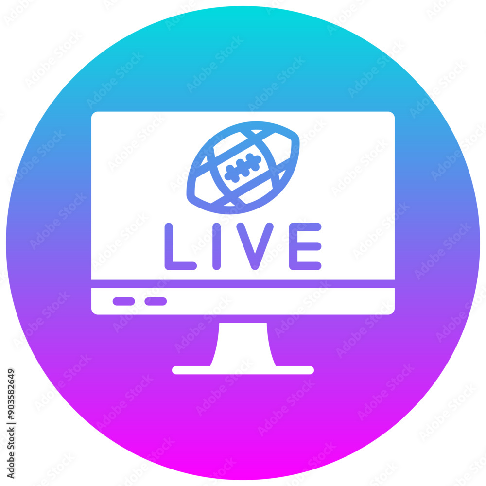 Live Sports vector icon. Can be used for Rugby iconset. Live Sports vector icon. Can be used for Rugby iconset.