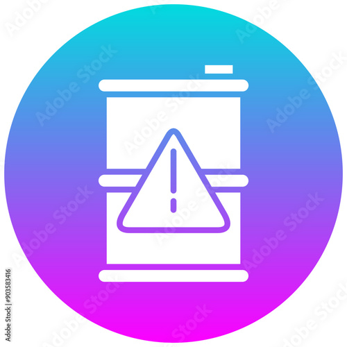 Toxic Waste vector icon. Can be used for Ocean iconset.