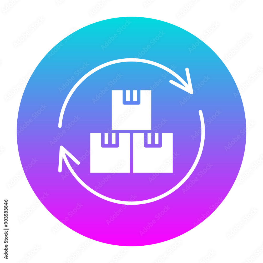 Reshipping vector icon. Can be used for Warehouse iconset.