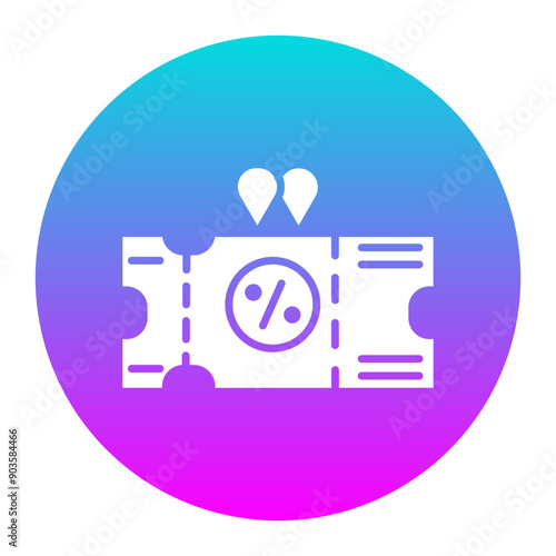 Voucher vector icon. Can be used for Supermarket iconset.