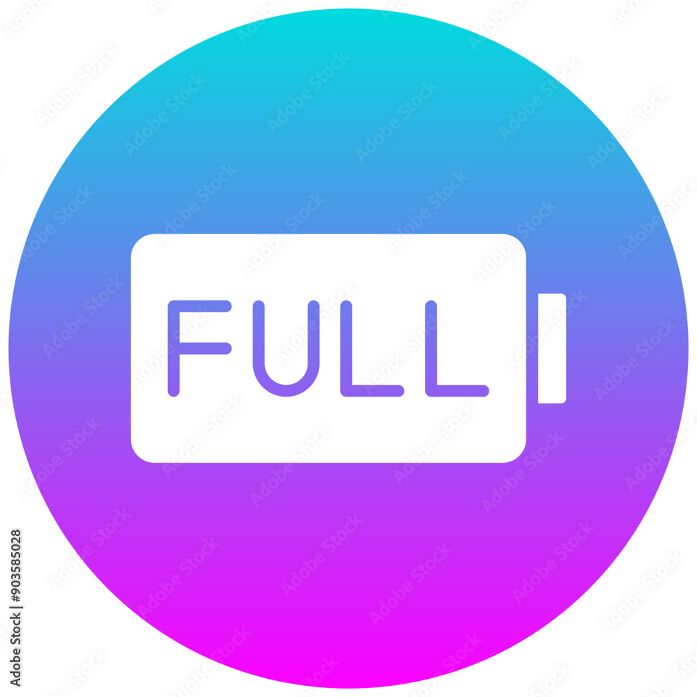 Full Battery vector icon. Can be used for Battery and Power iconset. Full Battery vector icon. Can be used for Battery and Power iconset.